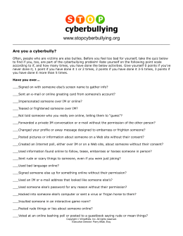 Are you a cyberbully?