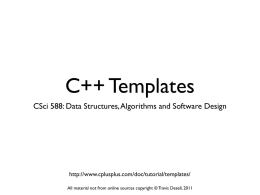 CSci 588: Data Structures, Algorithms and Software