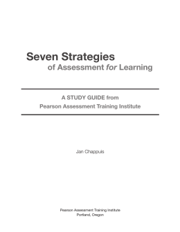Seven Strategies of Assessment for Learning