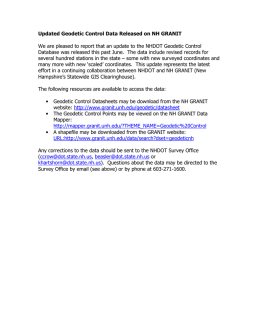 Updated Geodetic Control Data Released on NH GRANIT We are