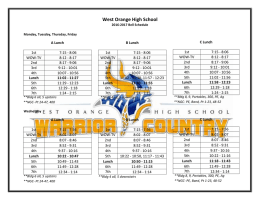 2016-2017 WOHS Bell Schedule