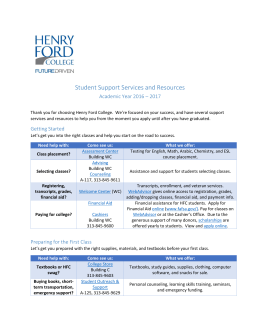 Student Support Services and Resources