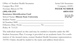 ISU id card.indd - Student Health Services