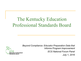 The Kentucky Education Professional Standards Board
