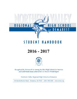 Student Handbook - Northern Valley Regional High Schools