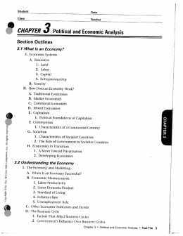 CHAPTER 3 Political and Economic Analysis