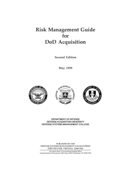 Risk Management Guide for DoD Acquisition