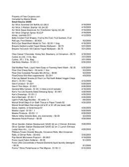 Property of Free Coupons.com Compiled by Marnie Moore Smart