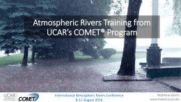 Atmospheric Rivers Training from UCAR`s COMET® Program