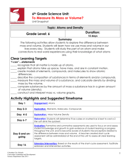 Measure Mass or Volume - 6.PS.1
