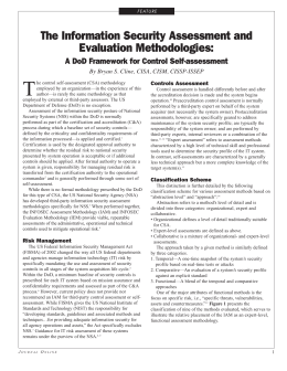 The Information Security Assessment and Evaluation Methodologies: