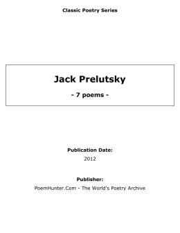 Jack Prelutsky - poems