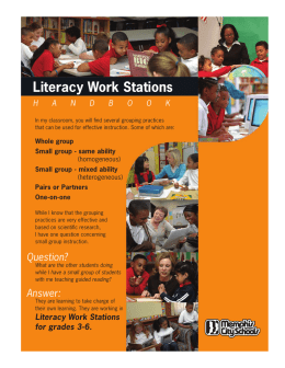 Literacy Work Stations - K