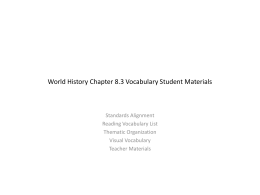 Vocabulary Chapter 8.3