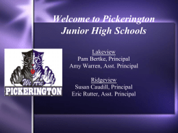Welcome to Pickerington Junior High Schools