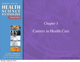 Careers in Health Care - Health Career Academy