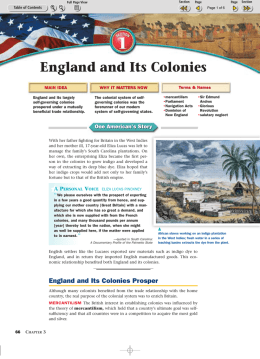 England and Its Colonies