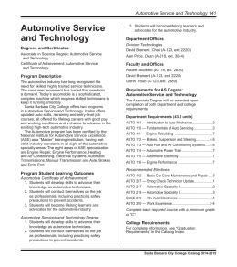 Automotive Service and Technology