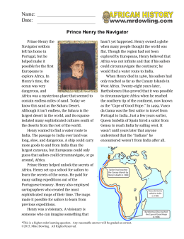 Prince Henry the Navigator