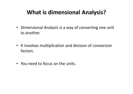 Dimensional Analysis PPT