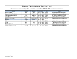 School Psychologist Contact List