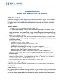 Midlands Technical College Academic Affairs Student Guidelines