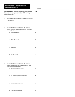 Name: Key Question 11.1: Where is industry distributed? [364-372]