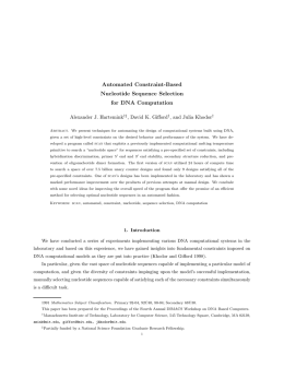 Automated Constraint-Based Nucleotide Sequence Selection for