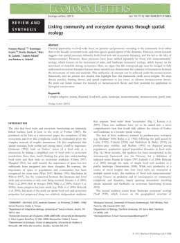 Linking community and ecosystem dynamics through spatial ecology