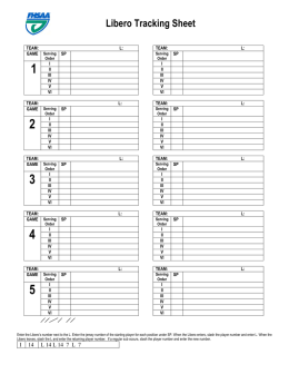 Libero Tracking Sheet