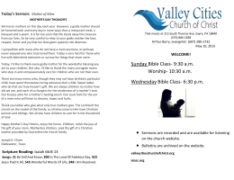 notes - Valley Cities Church of Christ