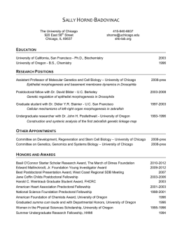 Sally`s CV - Horne