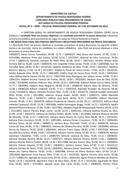 Resultado final nas provas objetivas e resultado