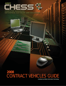 Army CHESS 2008 Contract Vehicles Guide