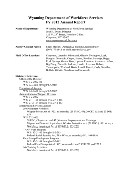 Wyoming Department of Workforce Services