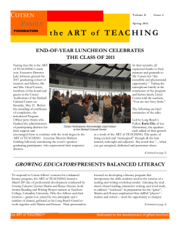 2011 Spring - Cotsen Foundation