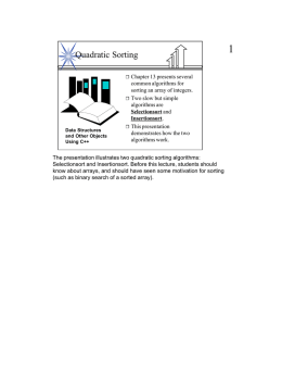Quadratic Sorting