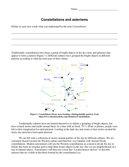 Constellations and asterisms