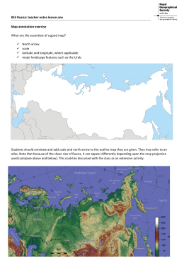 KS3 Russia: teacher notes lesson one Map annotation exercise