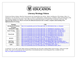 Literacy Strategy Videos