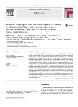 Mendelian and polygenic inheritance of intelligence