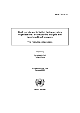 Staff recruitment in United Nations system organizations: a