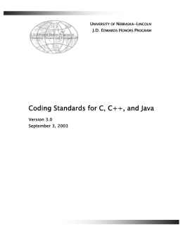 JDE Coding Standard - University of Nebraska–Lincoln