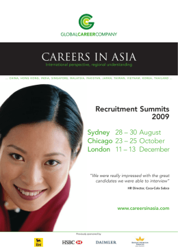 careers in asia - Global Career Company