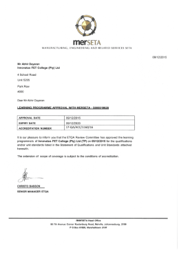 merSETA - Innovatus FET – Private College