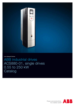 ABB industrial drives ACS880-01, single drives 0.55 to 250 kW