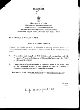 Page 1 PRESS MOTE . Government of India Ministry of