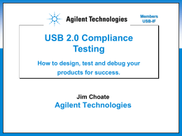 USB 2.0 Compliance Testing