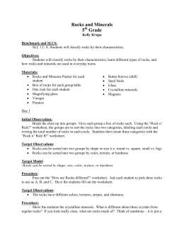 Rocks and Minerals - Home | gk-12