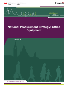 National Procurement Strategy: Office Equipment
